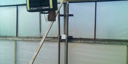 отопление от котла и воздушное отопление волкано, Volkano, твердотопливный котел в теплицу