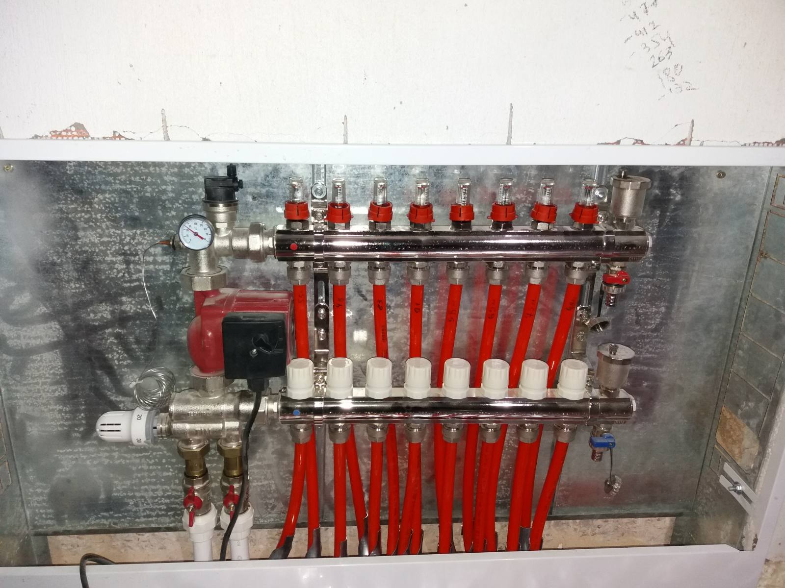 гребенка теплого пола, коллектор