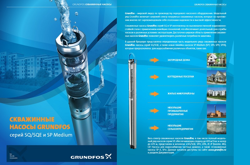 купить скважинный насос симферополь, насос для скважины симферополь, насос погружной симферополь, насос грундфос сп медиум, Скважинный насос Grundfos SQ/SQE, SP Medium 
